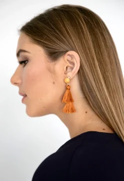 Jewellery>Humidity Lifestyle DOUBLE TASSEL EARRING