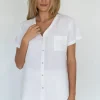 Sleepwear | Loungewear>Humidity Lifestyle DREAM SHIRT - WHITE
