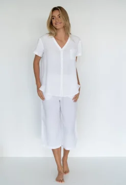 Sleepwear | Loungewear>Humidity Lifestyle DREAM SHIRT - WHITE