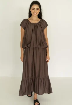 Blouses>Humidity Lifestyle EBONEE BLOUSE - MOCHA