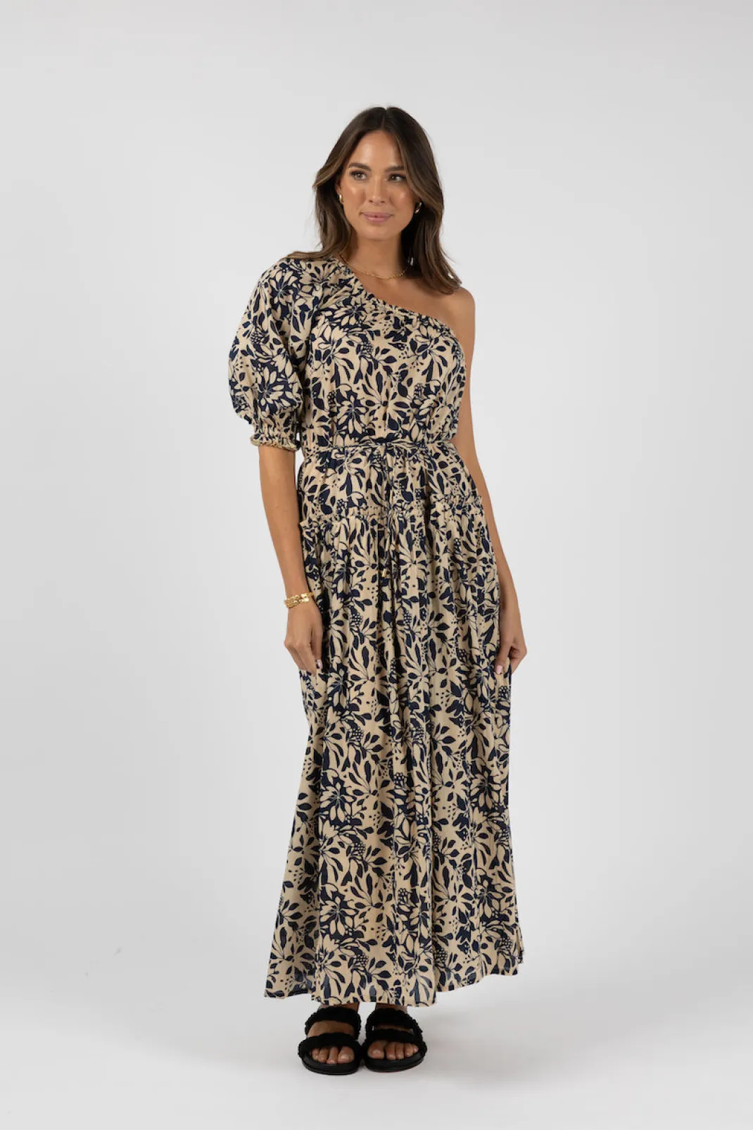Resort | Maxi Dresses>Humidity Lifestyle EDEN ONE-SHOULDER DRESS
