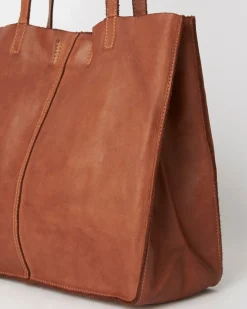 Bags>Humidity Lifestyle JUJU & CO BABY UNLINED TOTE - COGNAC