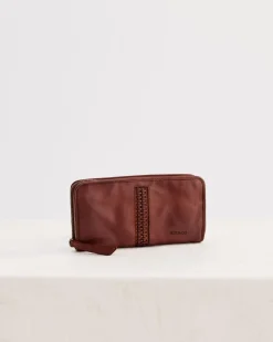 Bags>Humidity Lifestyle JUJU & CO BRAID WALLET - COGNAC