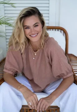 Blouses>Humidity Lifestyle LAGOON BLOUSE