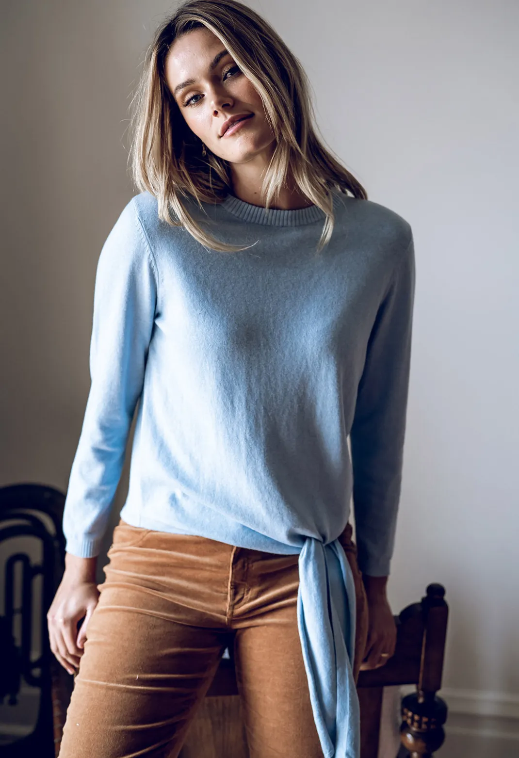 Lightweight Knits | Lightweight Knits>Humidity Lifestyle LILY TIE TOP