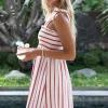 Resort | Maxi Dresses>Humidity Lifestyle SANTOS SHIRRED DRESS