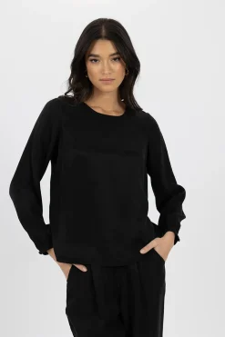 Long Sleeve | Blouses>Humidity Lifestyle SARA BLOUSE