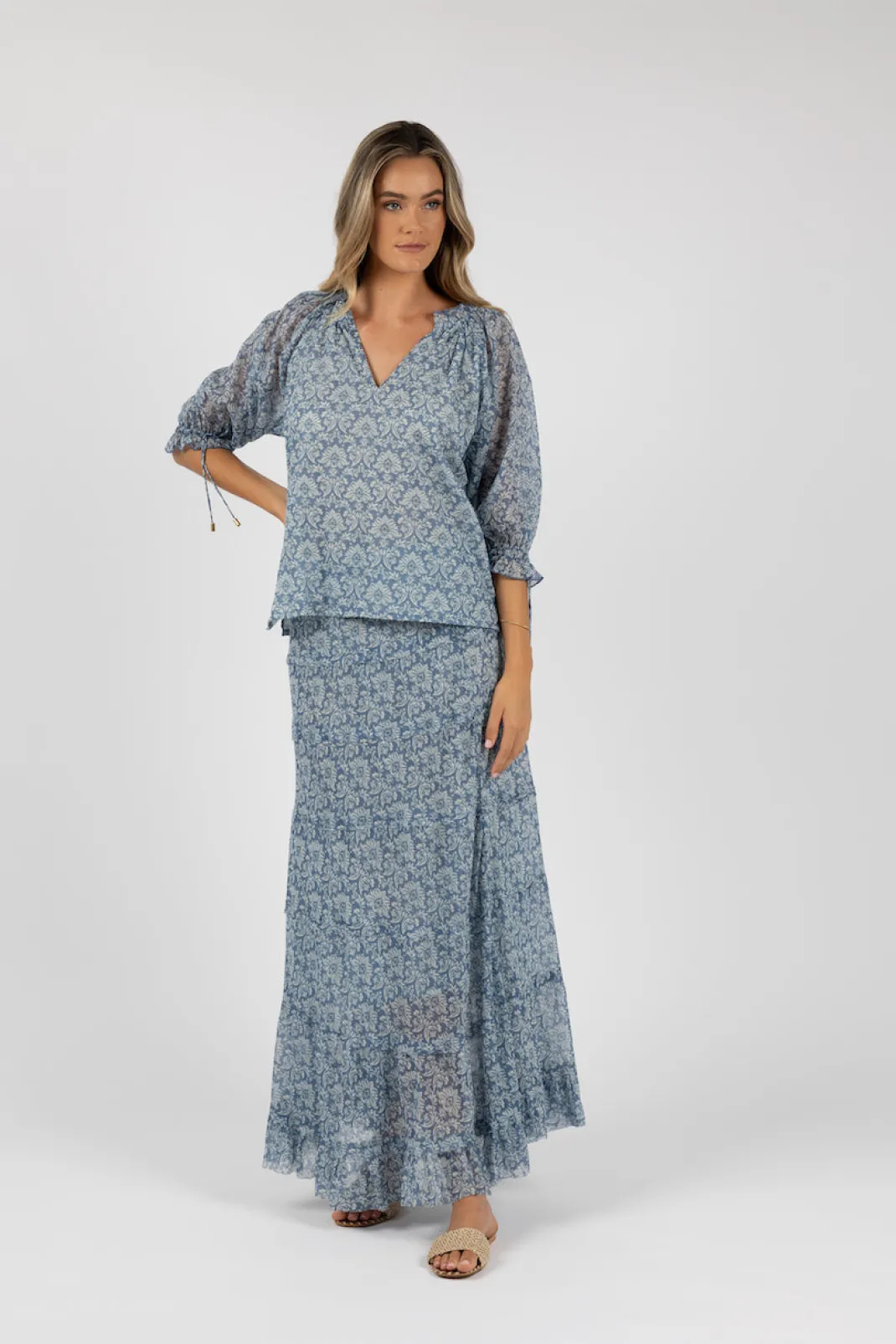 Resort | Skirts>Humidity Lifestyle SARDINIA ARIES SKIRT BLUE PRINT